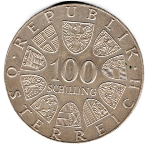 Österreich 100 Schilling 1977 1200 Jahre Kremsmünster  