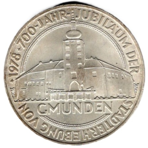 Österreich 100 Schilling 1978 700 Jahre Stadt Gmunden Silbermünze