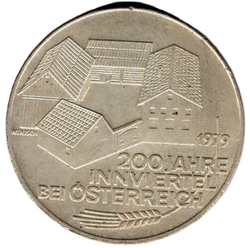 Österreich 100 Schilling 1979 200 Jahre Innviertel bei Österreich Silbermünze 