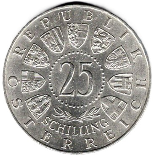 Österreich 25 Schilling 1958 Auer von Welsbach
