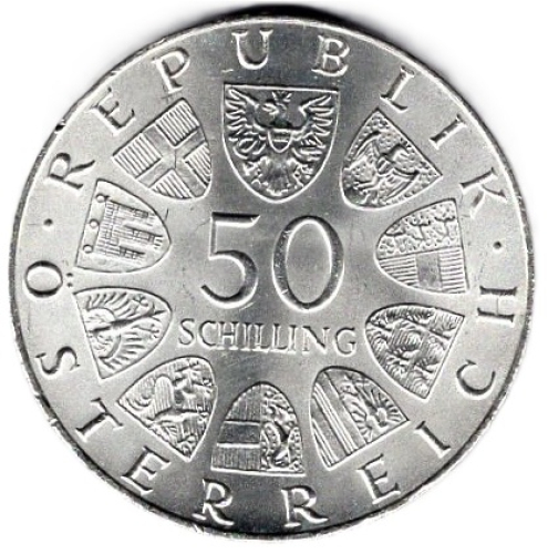 Oesterreich 50 Schilling 1973 500 Jahre Bummerlhaus in Steyr