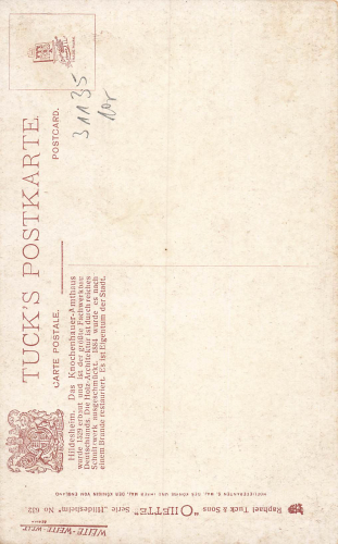 Hildesheim Knochenhaueramthaus Künstlerkarte Charles F. Flower Tucks Oilette * um 1910