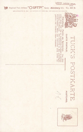 Nürnberg Spittlertor Künstlerkarte Charles F. Flower Tucks Oilette * um 1910