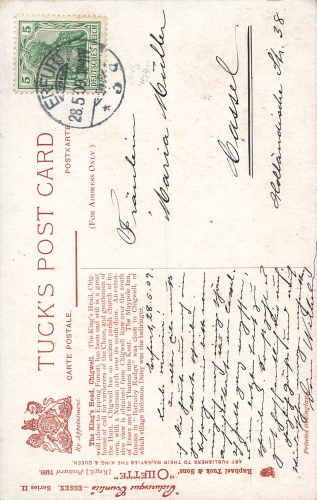 Chigwell The Kings Head Essex Künstlerkarte Tucks Oilette o 1909