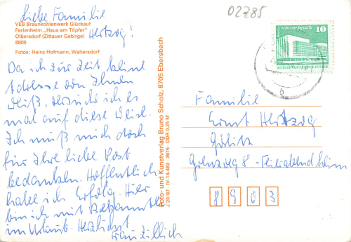 02785 Olbersdorf Holiday home "Haus am Töpfer" VEB Braunkohlenwerk Glückauf around 1987