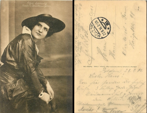 Olga Sarady, song and operetta singer o August 27, 1916