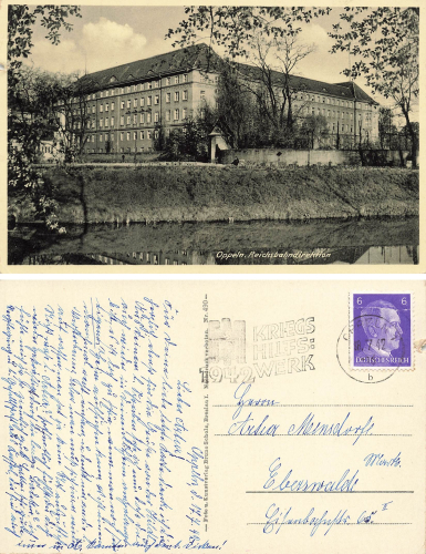Oppeln Oberschlesien Reichsbahndirektion Opole o 1942