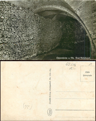 Oppenheim Rhein ossuary (skull) * around 1930