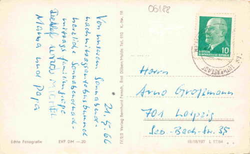 06188 Oppin Landsberg Sachsen-Anhalt HO Gaststätte Düberner Heide o 1966