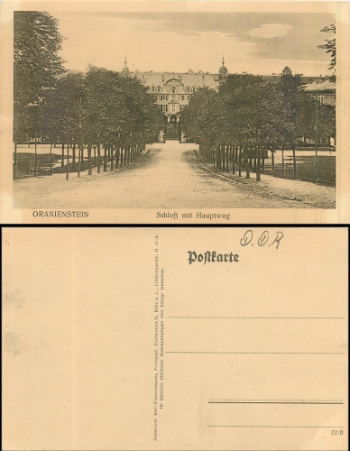 Diez Oranienstein Schloss mit Hauptweg *ca. 1915