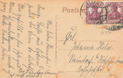 01990 Ortrand Marktplatz mit Hotel Deutsches Haus o 1920