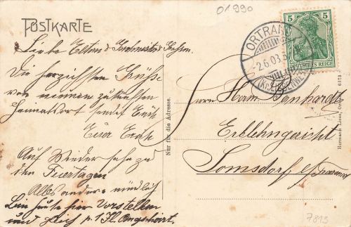 01990 Ortrand Marktplatz mit Hotel Deutsches Haus o 1908