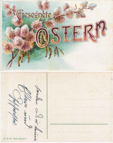 Easter series card 3340/1 used. circa 1925