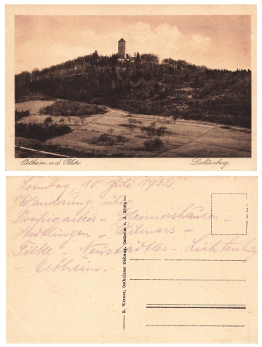 Ostheim Rhön Lichtenburg gebr.  1932