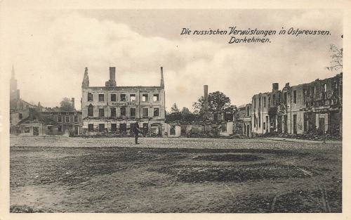 Darkehmen Zerstörungen Ostpreussen Angerapp Osjorsk * um 1915