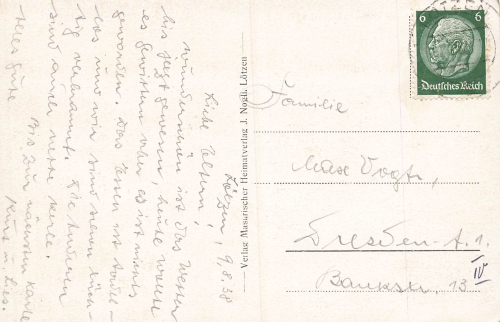 Loetzen Mauren Löwentinsee East Prussia Giżycko o 1938