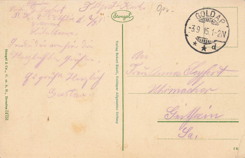 Goldap, destroyed market in East Prussia, 1915