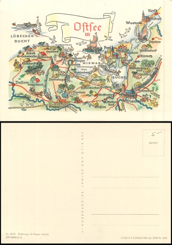 Alfred Hoppe 8022 Baltic Sea II artist card 1978