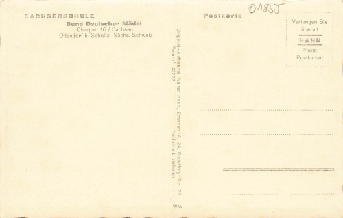 01855 Ottendorf ElbsandsteingebirgeDie Sachsenschule BDM * um 1940 Hahn-Foto8784