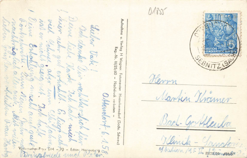 01855 Ottendorf Sächsische Schweiz o 1958
