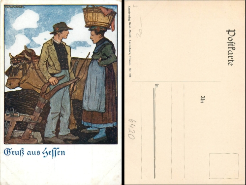 Ubbelohde Mandt-Verlag Nr.130 Trachtenkarte