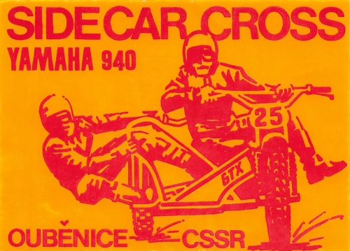 Oubenice CSSR motorcycle racing sticker around 1980