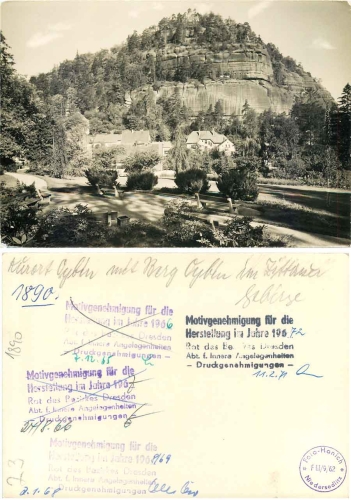 02797 Oybin with mountain print template *1966 Hanich1890