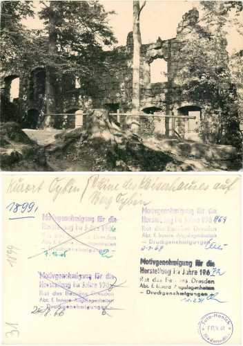 02797 Oybin health resort ruins of the imperial house printer's copy *1966 Hanich1899