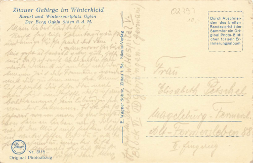 02797 Oybin Zittauer Gebirge Winter gebraucht um 1930
