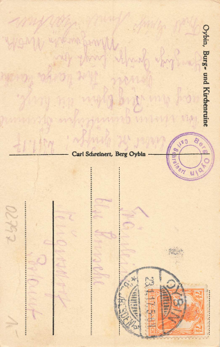 02797 Oybin Zittauer Gebirge Ruine o 1917