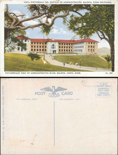 Panama Balboa Picturesque View of Adminstration Bldg * ca.1920