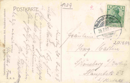 Pankow Berlin Restaurants „Zum Schlosspark“ alte Ansichtskarte o 1909
