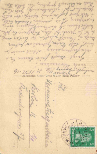 Pankow Niederschönhausen, Berlin, on the Panke river – vintage postcard, c. 1926