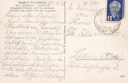 01920 Panschwitz-Kuckau Gasthof o 1952