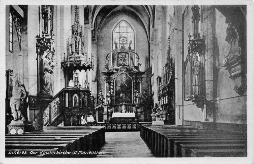 01920 Panschwitz-Kuckau Klosterkirche St. marienstern Innenansicht * um 1930
