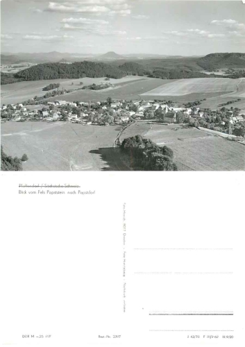 01824 Papstdorf with Pope Stone Saxon Switzerland *1978 Hanich2397
