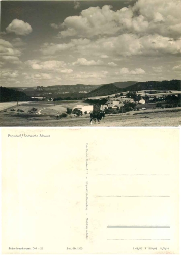01824 Papstdorf Saxon Switzerland Cow *1963 Hanich1555