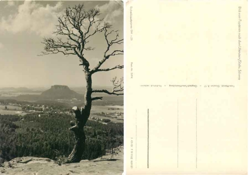 01824 Papststein zum Lilienstein Elbsandsteingebirge AK1963 Hanich1494