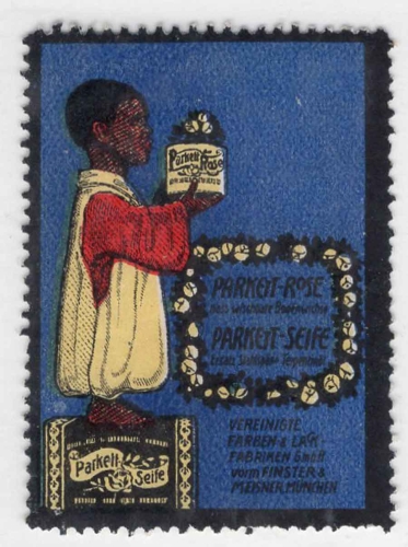 Vignette parquet soap Munich colored boy around 1920