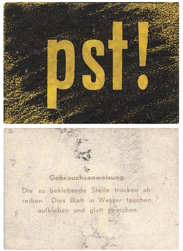 Slogan “Shh, enemy is listening! original sticker around 1943 5x7.3cm