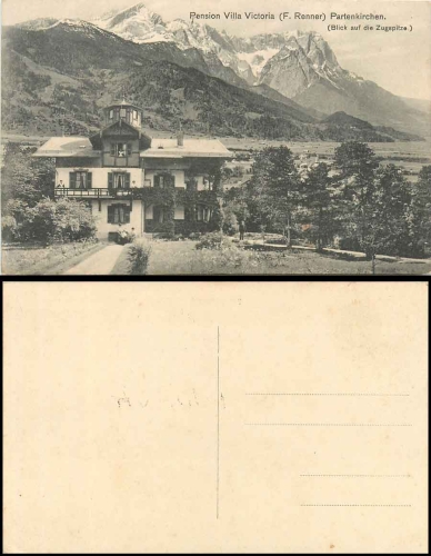 82451 Partenkirchen Pension Villa Victoria *ca. 1910
