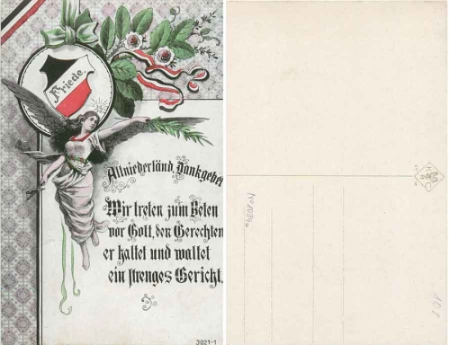 Angel Patriotika with Old Dutch Prayer of Thanks * ca. 1914