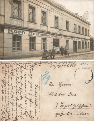 Patschkau Silesia Korn Distillery Alfred Ronge Steam Brewery Paczkow Real Photo Postcard around 1910