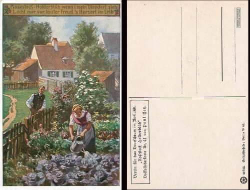 Paul Hey folksong card number 41 * around 1915 Rosestock, Holderblüh