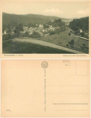 07426 Paulinzella Königsee von der Spittelsleite  *ca. 1920