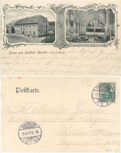 01589 Pausitz Riesa Gasthaus o 2.4.1907