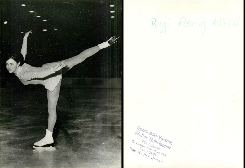 Peggy Fleming (USA) Eiskunstlauf WM 1967 Pressefoto