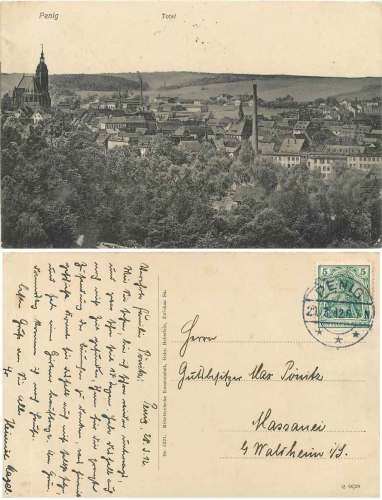 09322 Penig Sachsen o 28.3.1912