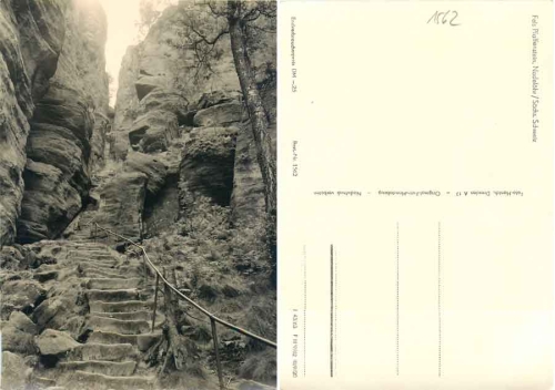 01824 Pfaffenstein Kletterfelsen Nadelöhr *1963 Hanich1562
