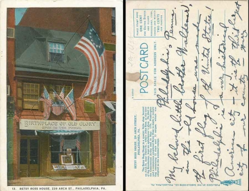 Pennsylvania Philadelphia Betsy Ross House gebr. ca. 1930